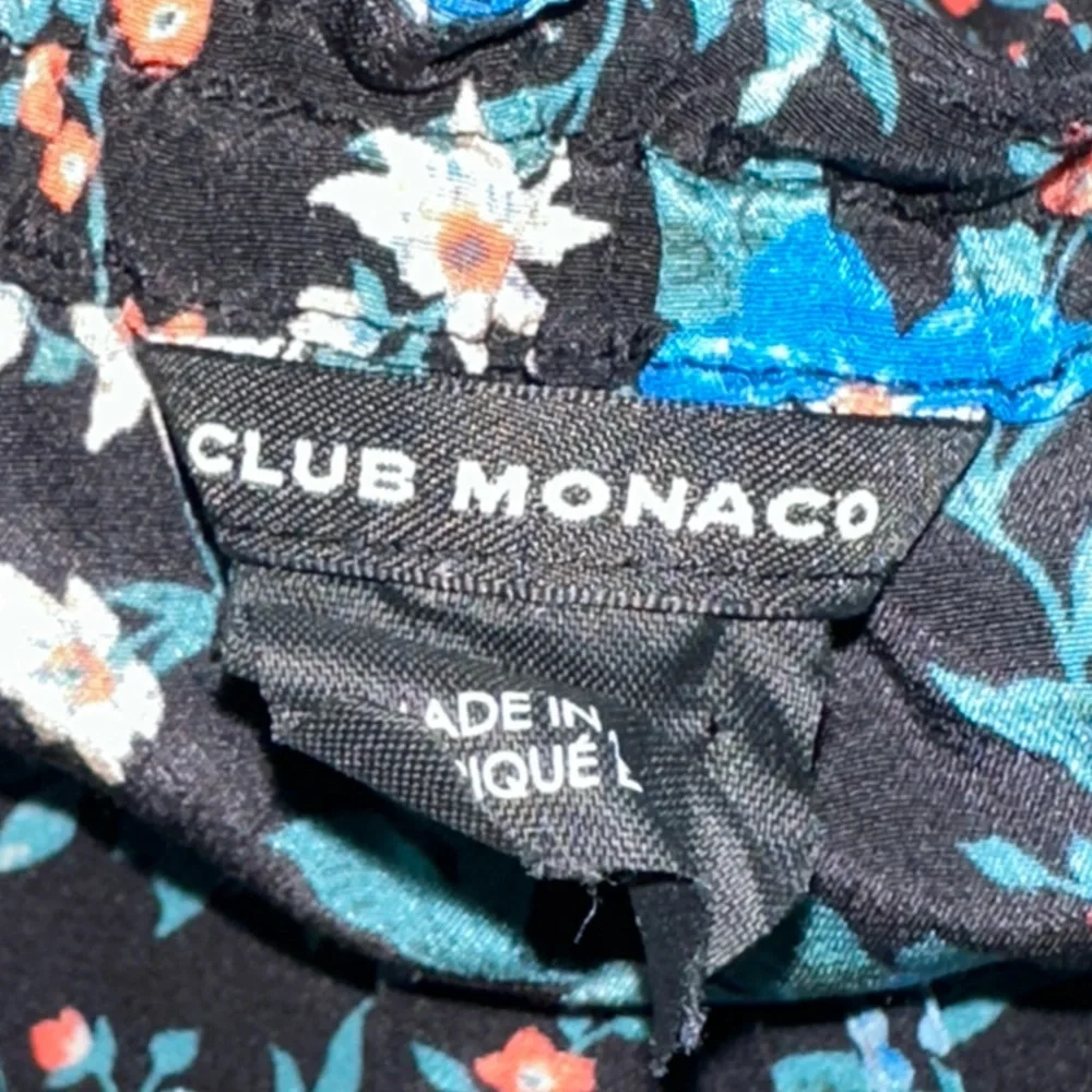 Club Monaco Blue Tie Front Sundress with Cowl Neck Final Sale - Picture 16 of 16